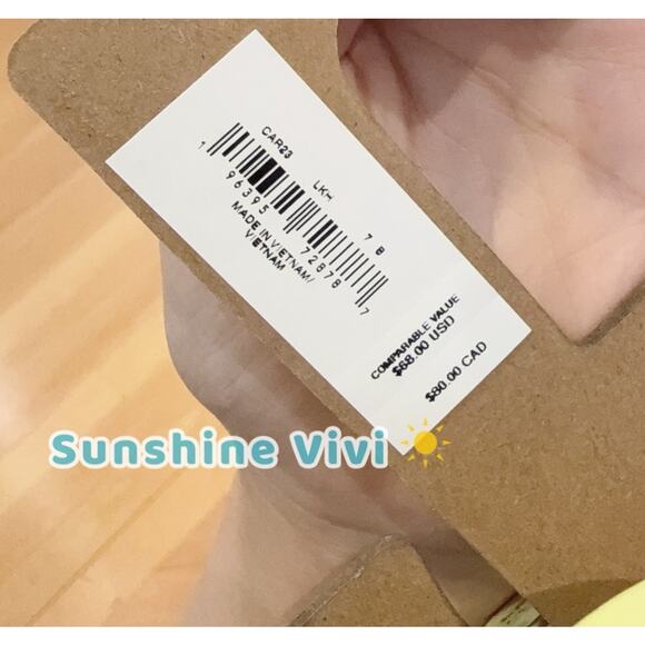 NWT Coach Zayn Flip Flop With Fruit Print Lemon CAR23 Light Khaki US 5 - Picture 2 of 8